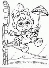 Peggy Muppets Babies Colouring Mopets Rene sketch template
