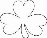 Shamrock Clipart Clover Lineart Coloring sketch template