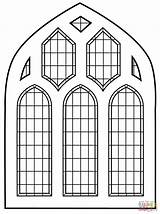 Kirchenfenster Ausmalbild Malvorlage sketch template