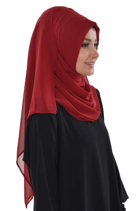 Islamic Easy Ready Muslim Hijab Practical Instant Chiffon