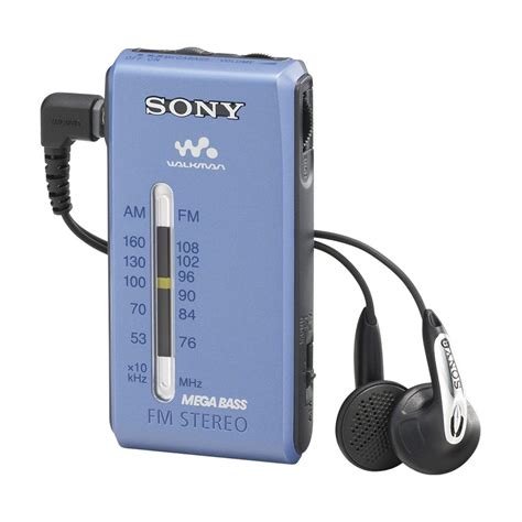 buy sony srf  fmam super compact radio walkman  sony mdr fontopia ear bud blue