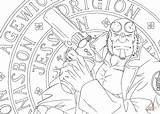 Hellboy Coloring Pages Printable Supercoloring Cartoon Drawing Categories sketch template