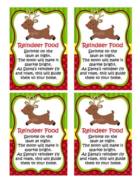 reindeer food printable labels instant  etsy reindeer food