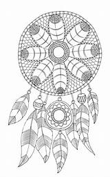 Pages Dreamcatcher Coloring Dream Catcher Colouring Adult Native American Printable Catchers Books Mandala Drawing Sheets Adults Color Template Dreamcatchers Beautiful sketch template