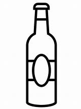 Bierflasche Bierfles Malvorlage Vormen Shapes Stimmen Stemmen sketch template