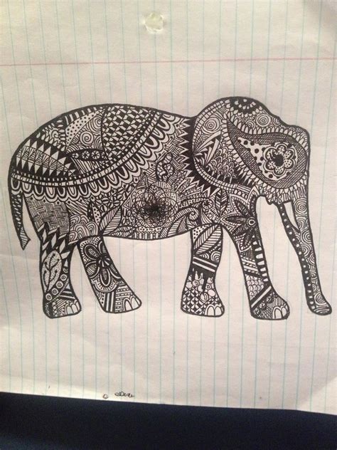 zentangle elephant pinterested pinterest zentangle doodles