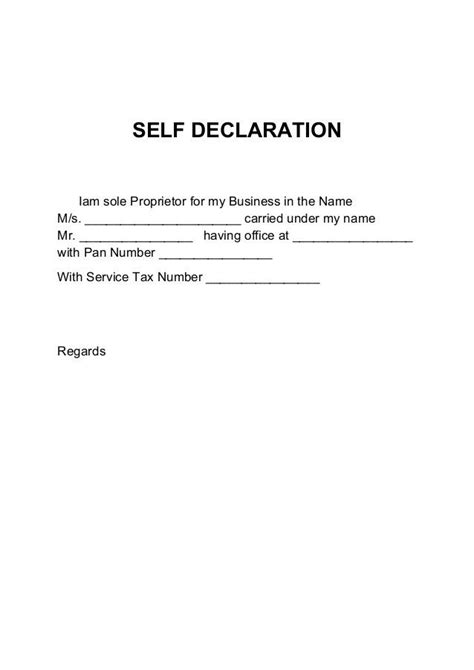 employment declaration letter sample letter  vrogueco