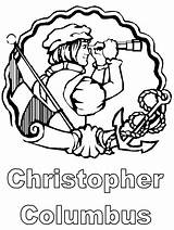 Columbus Coloring Pages Christopher Kids sketch template