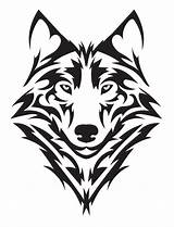 Wolf Tribal Drawing Head Clipartmag Sticker sketch template
