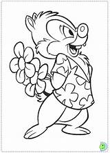 Dale Chip Coloring Pages Print Cartoon Color sketch template