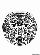 Coloring African Mask Pages Masks Adult Africa Printable Kids Color Adults Lion Simple Africains Masques Print Book Justcolor Mandala Colorier sketch template