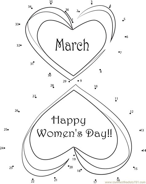 happy international womens day dot  dot printable worksheet