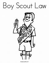 Scout Coloring Law Pages Boy Scouts Cub America People Printable Book Across Read Twistynoodle Salute Clip Noodle Twisty Cubs Brownies sketch template