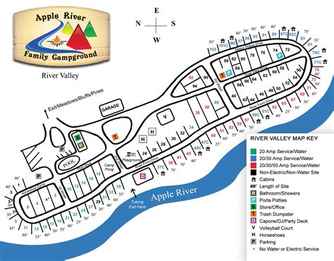 river valley campground map apple river family campground