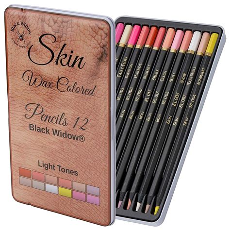 light tone skin pencils perfect coloured pencils set  adults
