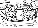 Keroppi Coloring Pages Kero Florence Venice sketch template