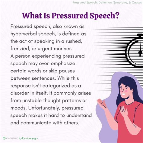 pressured speech choosingtherapycom