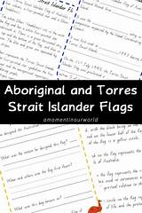 Strait Torres Read Flag Aboriginal sketch template