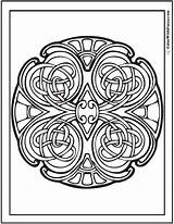 Coloring Celtic Pages Mosaic Colorwithfuzzy Designs Irish Scottish Sheets sketch template