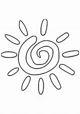 Coloring Sun sketch template