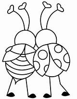 Coloring Pages Bug Valentines Printable Bugs Template Kids Shrinky Dink Patterns Valentine Sympathy Clip Clipart Sheets Colouring Coloriage Cute Drawing sketch template