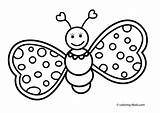Butterfly Coloring Pages Simple Drawing Line Cute Printable Clip Cartoon Kids Colouring Clipart Butterflies Drawings Cocoon Preschool Insect Sheets Print sketch template