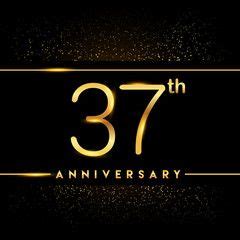 celebrating   years anniversary logotype golden colored isolated  black background