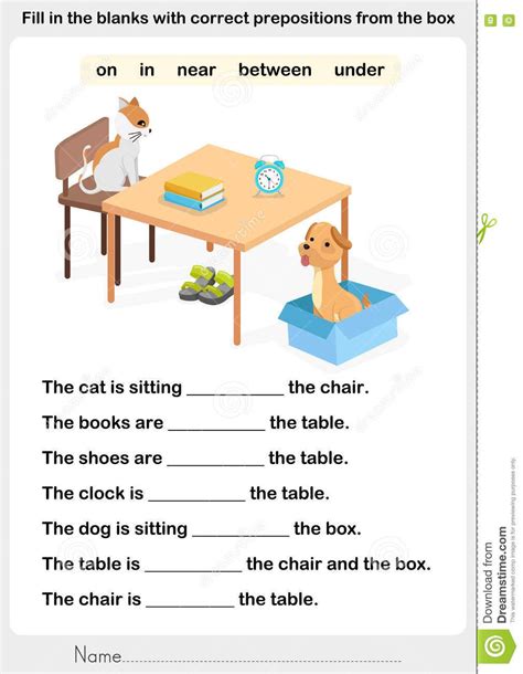 pin  antonov ivan  kindergarten preposition worksheets english