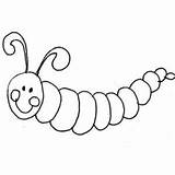 Caterpillar Sunbathing sketch template