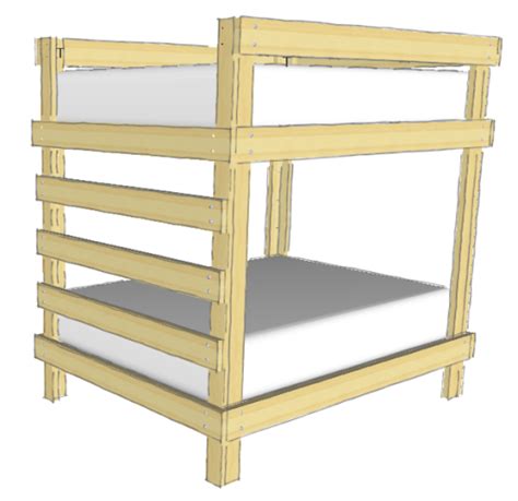 diy double bunk bed plans  woodworking