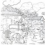 Coloring Pages Country Life Book Living Farm Printable Template sketch template