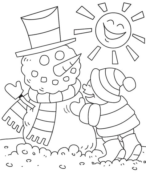 printable winter coloring pages  kids