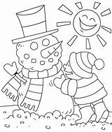 Winter Coloring Pages Kids Printable Preschool Print Colouring Color sketch template