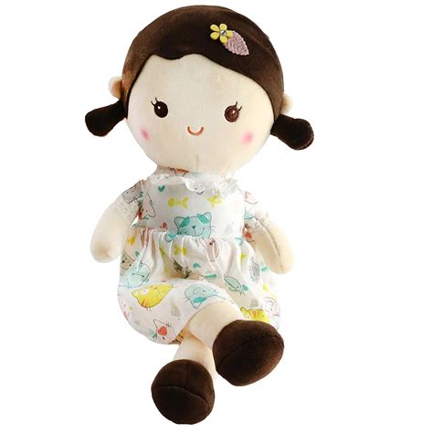 custom cute stuffed rag doll pretty big girl plush doll  baby cuddle