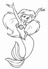 Mermaid Little Pages Flounder Coloring Color Getcolorings sketch template