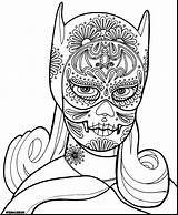 Coloring Pages Skull Sugar Girly Girl Batgirl Adult Printable Dia Los Drawing Cat Book Psychedelic Cpr Print Wenchkin Yucca Muertos sketch template