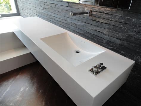 Hanex N White Sloped Integrated Sink Run Crafted By Design