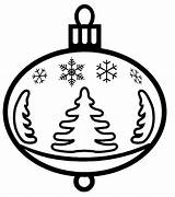 Christmas Coloring Ornament Pages Tree Kids sketch template