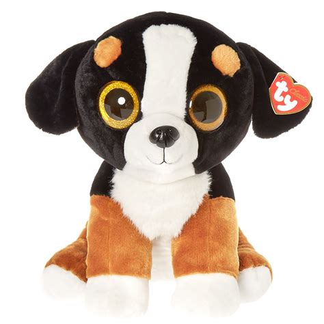ty beanie boo large roscoe  dog soft toy claires