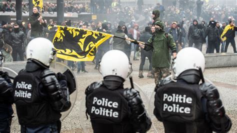 Scuffles Break Out At Belgium Protest Against Un Migration Pact