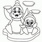 Coloring Penguin Pages Penguins Christmas Kids Printable Colouring Color Easy Santa Head Drawing Para Print Winter Template Colorear Sheets Fun sketch template