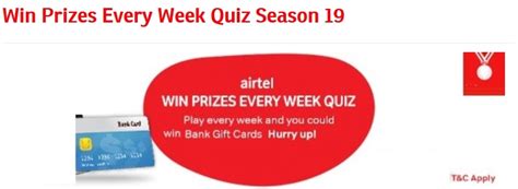 airtel contest zone win prizes  week quiz  season  airtel