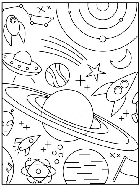 printable outer space coloring page  print  color