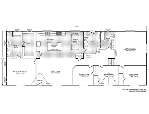 fleetwood homes model wc  modern contemporary house plans modern house plans basement