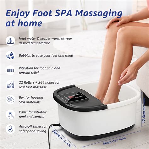 buy miacoco foot spa foot bath massager  heater bubbles vibration