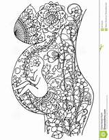 Womb Doodle Colouring sketch template