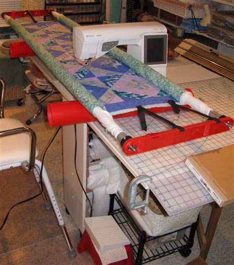 diy quilting frame  home sewing machines images  pinterest quilting frames