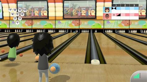 wii sports club online bowling 10 pin friend game youtube