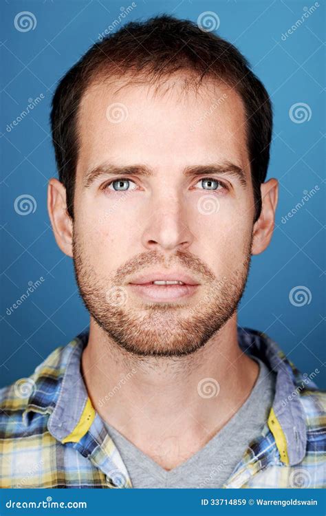 real man face stock image image  closeup profile
