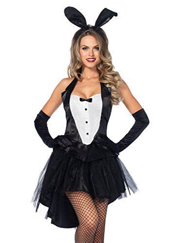 leg avenue womens 3 piece tux and tails bunny tuxedo costume blackwhite